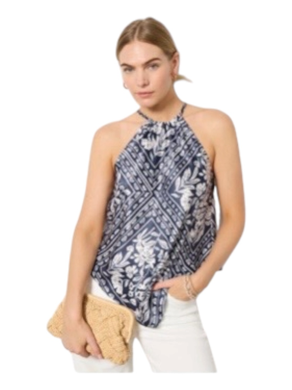Evereve Lia Bandana Halter Top
NAVYPRINT - M
